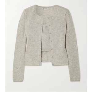 Reformation Brio Cashmere Strapless Tank And Cardi Set